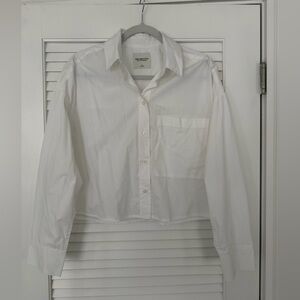 Abercrombie & Fitch White Casual Button Down Shirt